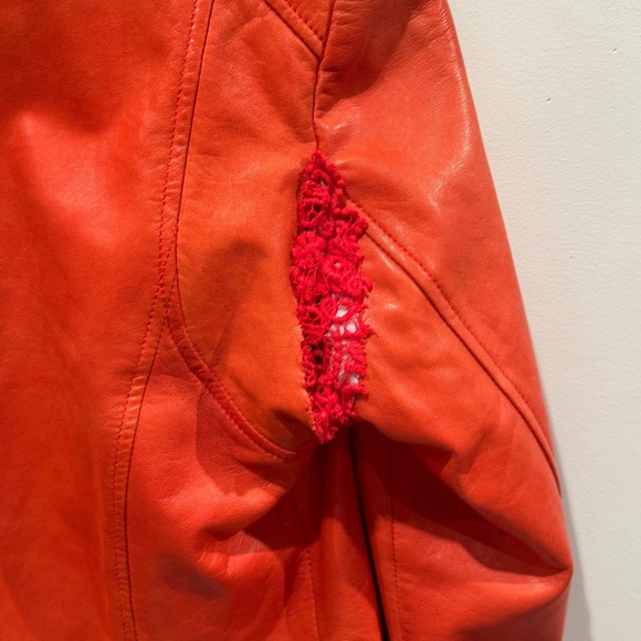 Lamarque Womens Leather Jacket Donna in grenadine, size M - Picture 4 of 16